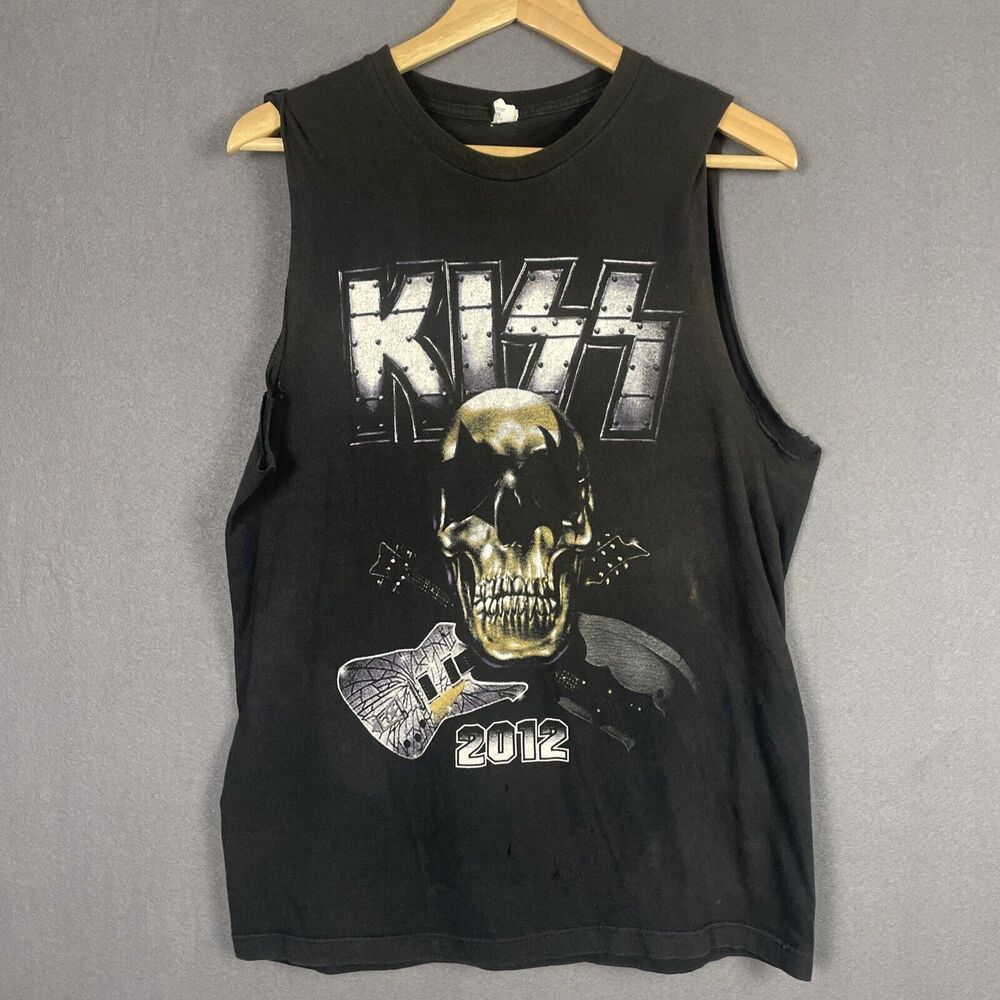 VTG KISS Shirt M The Tour Concert Band Tee 2012 Metal Rock Motley Crue